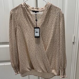 Adrianna Papell Blush Wrap Blouse